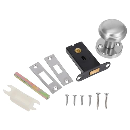 Gatuida Cerradura Invisible para Puerta Interior de Acero Inoxidable Pomo Redondo de Fácil Instalación Diseño Elegante y Seguro para Puertas Grosor