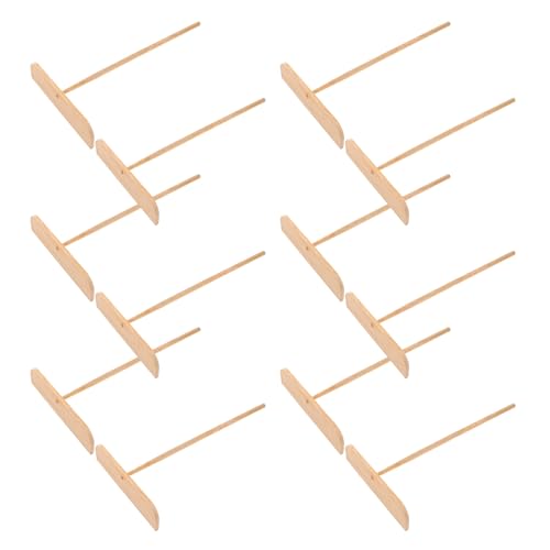 TOBBOMEY 12 Espátulas de Madera para Migas de Mesa Esparcidor y Raspador de Masa para Panqueques y Crepes Juego de 12 Piezas para Limpieza Restaurantes y Uso Cocina Profesional