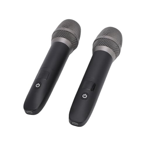 Drfeify 2.4G Wireless Microphone, Zero delay Clear Reception with DSP chip Locking Technology, for Karaoke Performance Teaching and Professional Singing - Thumbnail 2