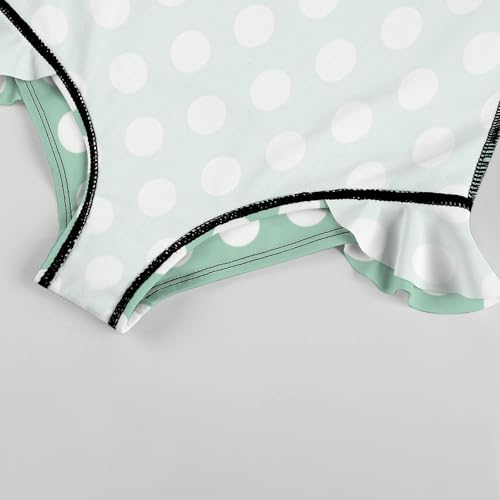 Image of Girls One Piece Swimsuit Polka Dots Ruffles Swimwear Bathing Suits 3-12 Years