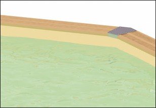 Liner Beige pour piscine Ubbink 300 x 490 x H120 cm