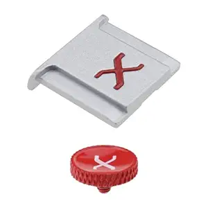 Create idea Camera Hot Shoe Cover Cap Protector & Shutter Button Compatible with Fujifilm XPro3 XPro2 XT4 XT3 XT2 XT1 X-T30 X-T20 X-T10 XE3 XE2S X100V X100F X100T X100 Black