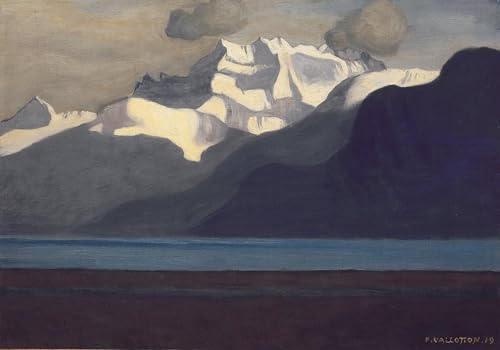 Pintura decorativa Il lago di Ginevra e le Dents-du-midi de Vallotton (60x90cm)