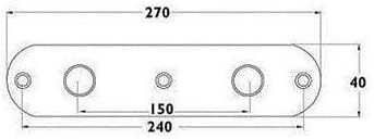 Exposed Shower Fixing Bracket Plate Thermostatic Mixer Bar Valve Wall Kit Metal