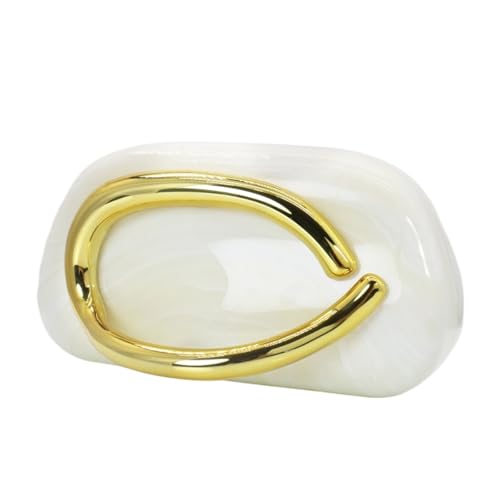 Image of Women Evening Clutch Purse Metal Handle Acrylic Purse Unique Shoulder Bag Causal Handbags for Bride Party Wedding