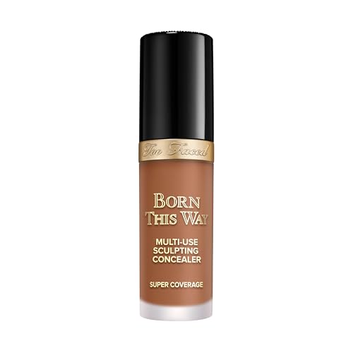 Too Faced Born This Way Super Coverage Multi-Use Concealer | Full Coverage, Oil Free, Long Lasting + Hydrating, 0.46 Fl Oz, Caramel