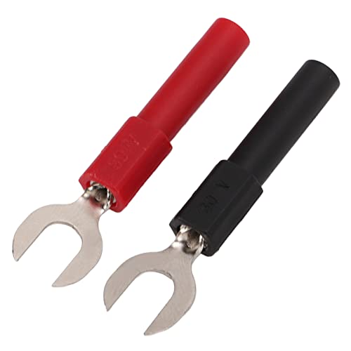 Generic Fork Spade Wire Connectors Hole Banana Plug Type Adapter for U Plug Banana Socket Maximum.10A Insert 10Pcs for PVC 0.2In 6Mm Spade, Generict4h85cpk9d