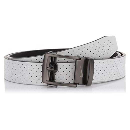 Golf Belts - Fashionable Belts To Match Golf Attire | Golf Accessories Nike mens Acu Fit Ratchet Belt, White - Perforated, One Size US