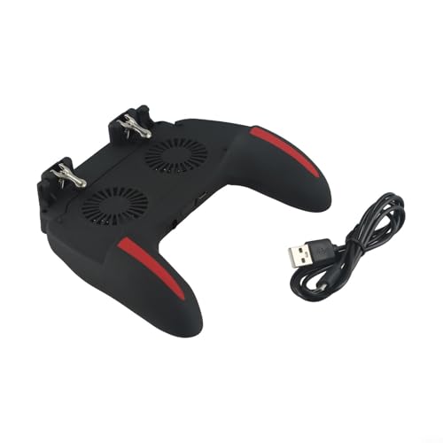 Gamepad para teléfono móvil con ventilador de refrigeración dual y agarre ergonómico para un mejor control de juegos de smartphone, controlador de juego ajustable compatible con varios modelos (5000