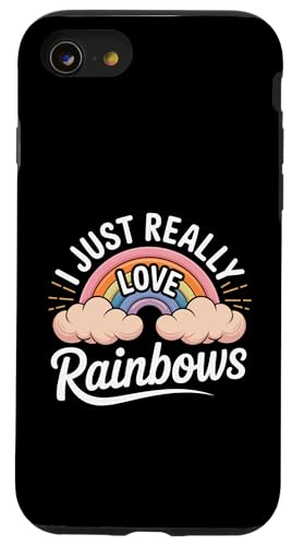 I Just Really Love with Rainbows pXe킢_ C{[ X}zP[X iPhone SE (2020) / 7 / 8 p