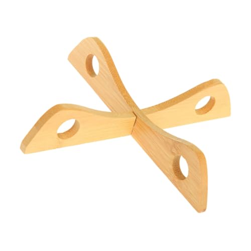 HOLIDYOYO Estante de Cocina Decoración de Mesa Almohadilla Estera Plato Aislamiento de cazuela De Madera
