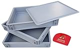 Der praktische Pizzaballenbox-Auflage-Deckel hält die Feuchtigkeit im Teigbehälter. Der Pizza-Teig hält seine Feuchte ideal in der Gärbox.