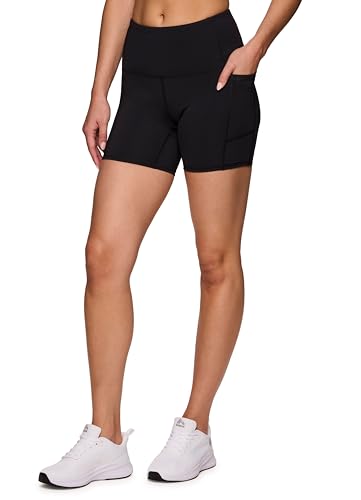 RBX Squat Proof Bike Short for Women, 5" Ultra Hold High Waisted Biker Yoga Shorts with Pockets for Running, Workouts4