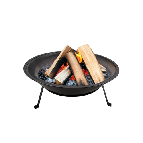 Zendea Brasero de jardín de 52 cm – Brasero Exterior de Metal Resistente al Calor para calefacción y Barbacoa, Horno de carbón Compacto para Barbacoa, Barbacoa y Ambiente al Aire Libre