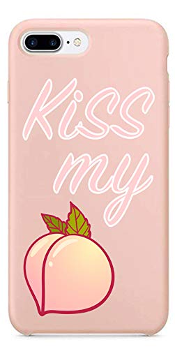 Shark Compatible Cute Lovely Pink Kiss My Peach Fruit Summer Protection Case for iPhone Xs MAX