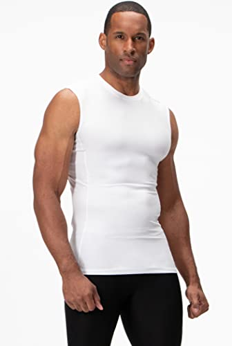 Image of DEVOPS 3 Pack Men's Athletic Compression Shirts Sleeveless
