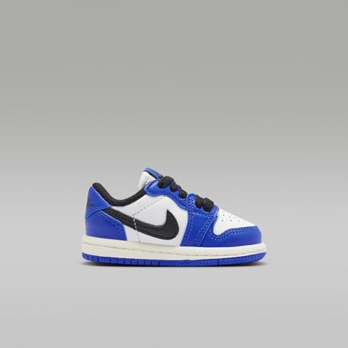 Jordan 1 Retro Low Silver Baby/Toddler Shoes (White/Game Royal/Sail/Black)3