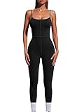 AUTOMET Womens Jumpsuits Sexy Unitard Bodysuits Workout Yoga Gym Onesie Catsuit Rompers One Piece Sets Sleeveless Bodycon Fall Fashion 2023