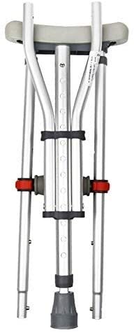 Stampelle per adulti Fornitura ascellare Resistenza Stampelle in alluminio a regolazione rapida Stampella da passeggio ultra confortevole Regolazione in altezza Comoda impugnatura Ideale per viaggi o