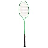 Champion Sports 26' Twin Shaft Badminton Racket with Braided Nylon Strings (Single Racket) - Green - for All Skill Levels