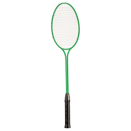 Champion Sports 26" Twin Shaft Badminton Racket with Braided Nylon Strings (Single Racket) - Green - for All Skill Levels