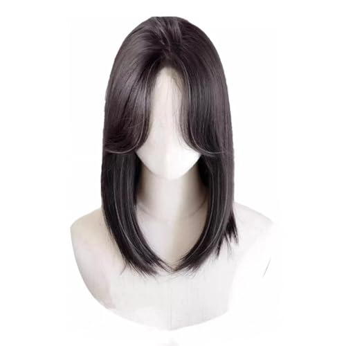 Perruque sans colle en Fiber résistante à la chaleur et dentelle HD haute durabilité