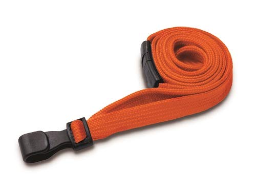 Identity-Plus Orange Identity-Plus: Tubular Safety Breakaway Lanyard With J Clip (100)