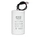 JCM Motor Run Capacitor 16uf MFD 250V/450V AC Volts Round Cylinder 2 Wires CBB60, White