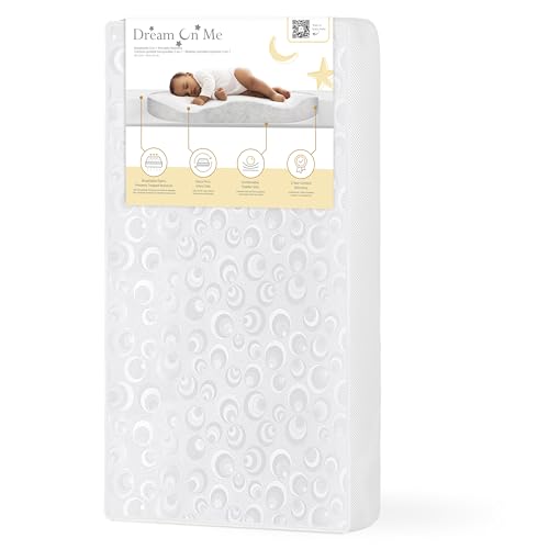 Dream On Me 2-in-1 Breathable Two-Sided 3' Portable Mini Crib Mattress, Greenguard Gold Certified,...