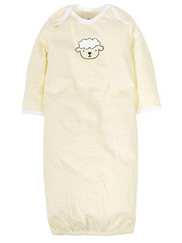 Image of Gerber Baby Girls 4-Pack Sleeper Gown - Soft Cotton Newborn Nightgowns, Elastic Hem Sleepwear Set for Infant Girls