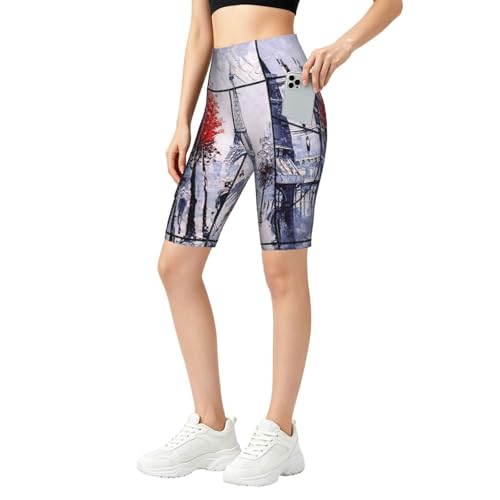 Short de yoga femme taille haute gainant anti transpiration