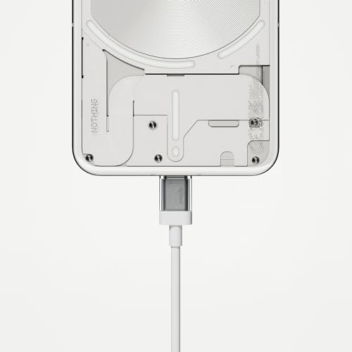 Image of Nothing Original 45W Type C Charger Set with C to C 3Ft Cable Compatible with Nothing Phone 2A /2 /1|Galaxy S24 Ultra /S23|Honor X9B /90 Pro|15 Pro Max /15 Plus /15,45Watt Charging Adaptor,White