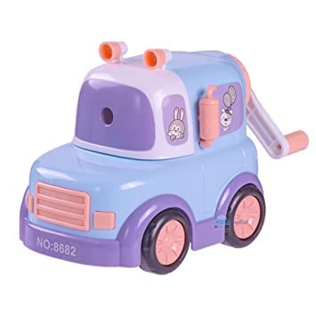 Crackles Cute Car Pencil Sharpener with Big Storage Capacity for Toddlers| School Stationery Gift for Kids- Assorted Colors., Pack of 1