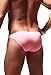 Newsywell Men's Ice Silk Bikinis Fashion Micro Low Rise Microfiber Bulge Briefs Underwear Red Medium