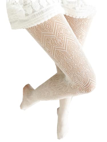 SurBepo Women Fishnet Hollow Out Knitted Patterned Thick Warm Stockings Tights Vertical Strips Pantyhose For Female