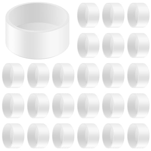 Image of 40 Packs 3 /4 Inch PVC Pipe End Cap, Fitting 1.05 inch Schedule 40 Furniture Grade, 3 /4 inch PVC Pipe Plug for DIY Furniture, Garden Shelf, White