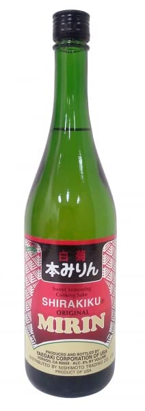 Shirakiku Mirin Vino de arroz dulce japonés para cocinar 25.4 fl oz