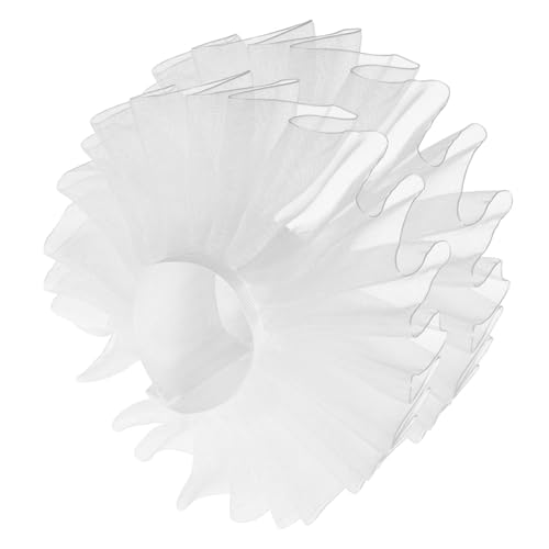 Gatuida Wrist For Women Elegantes Ruffle Sleeves Accesorios Lolita para Vestidos Manga Brazo Mujer Ligero Transpirable Clásico Diseño Blanco