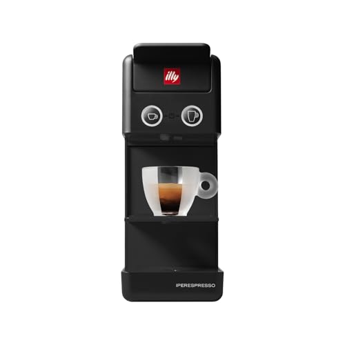 Illy Cafè, Máquina de Café Y3.3 Negra Compatible con Cápsulas Iperespresso para Café Espresso y...