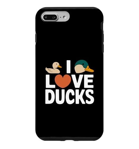I Love Ducks �n�[�g ���킢���A�q���̃f�U�C�� �X�}�z�P�[�X iPhone 7 Plus/8 Plus �p