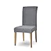 Subrtex Housse de Chaise de Salle à Manger Jacquard Extensible Housse Chaise Scandinave Colorant (4 Pièce, Gris Clair)