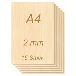 Tocome A42MM15 Linde Sperrholzplatte 15 Stück