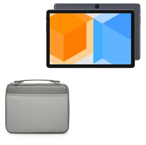 BoxWave Case Compatible with Alldocube Smile X - Hard Shell Briefcase, Slim Messenger Bag Briefcase Cover Side Pockets - Pewter