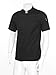 Linjinx Men's Unisex Short Sleeve Chef Jacket Stand Collar Chef Shirts Coat Press Buttons Uniform Black Medium