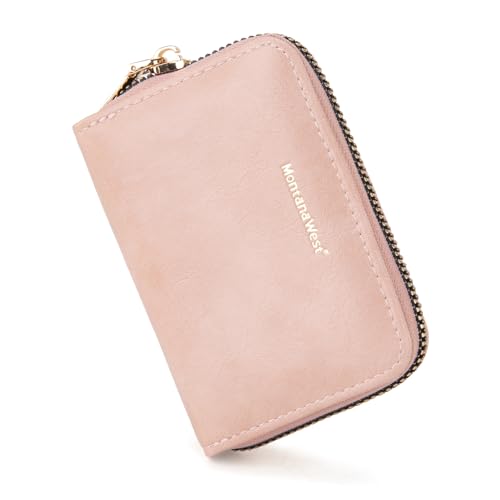 Image of Montana West Small Credit Card Holder for Women Rfid Blocking Compact Card Organizer Multiple Card Slots With Zipper