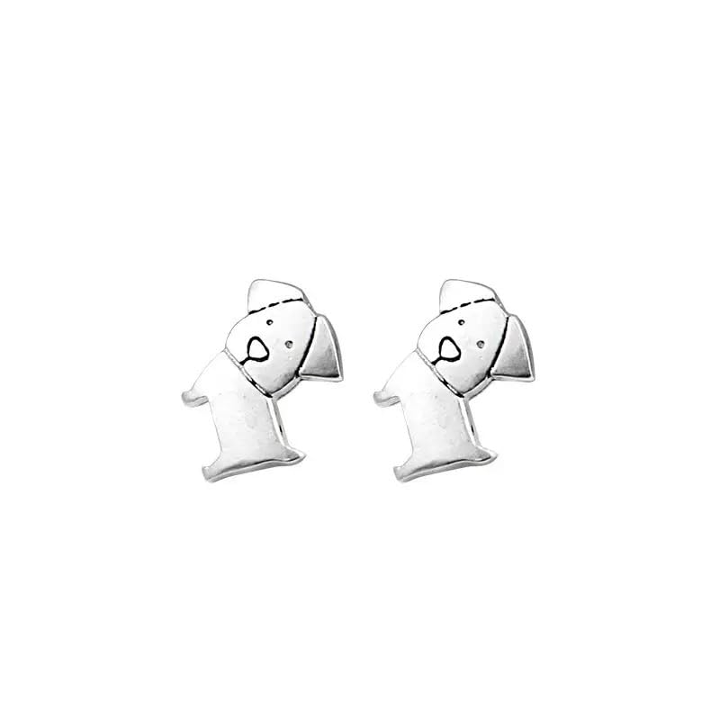 Boucles d'oreilles en argent contre les allergies, puces petit chien pour oreilles sensibles