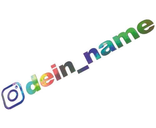 Aufkleber in Effektfolie | Wunsch Namen & Logo | Hologramm Glitzer Chrom Text Tuning Sticker