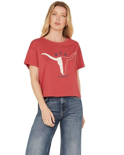 Image of ARIAT Women's Lone Star T-Shirt, Garnet Rose, X-Large