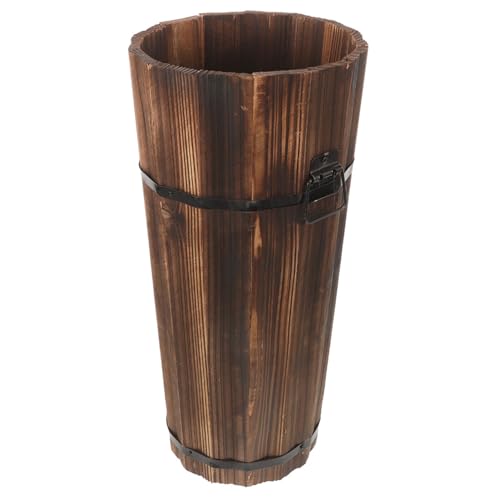 PRETYZOOM Portaombrelli in Legno per Interni Supporto Compatto per Ombrelli Bastoni e Ventagli Portaombrelli Rustico per Ingresso con Ampia Capacità e Struttura Robusta