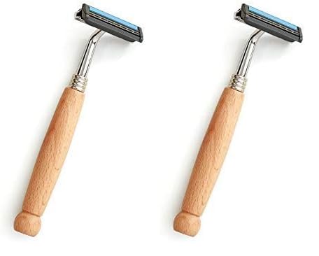 Image of Tjori Razor - Natural Wood, (Pack of 2)